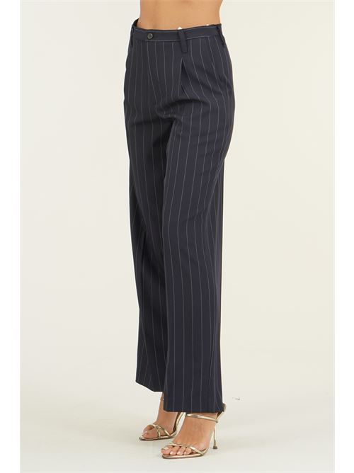 Pantalone palazzo gessato Elmas Phil | 011259BLU